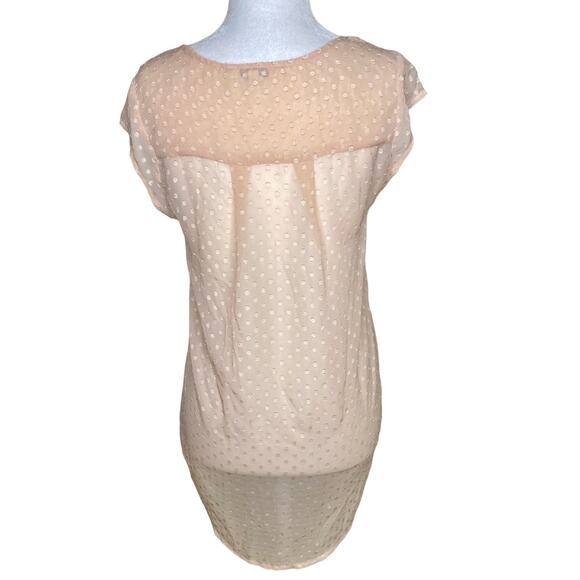 Daniel Rainn Blush Swiss Dot Sleeveless Blouse XS - Picture 4 of 10